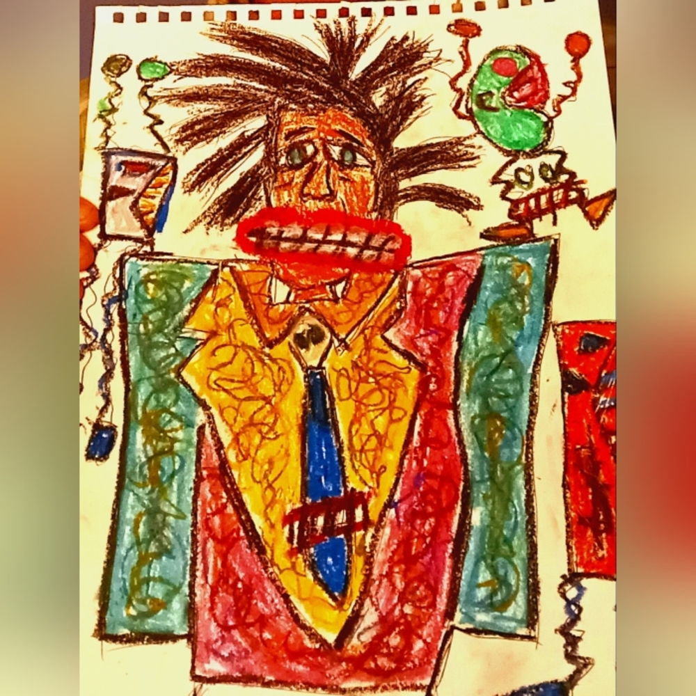 Colorful Abstract Expressionist Art Print JEAN MICHEL BASQUIAT